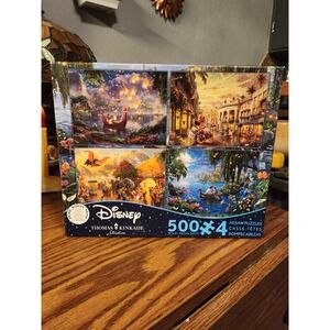 Ceaco 4-In-1 500 Piece Thomas Kinkade Disney Dreams Jigsaw Puzzle Multipack 2021